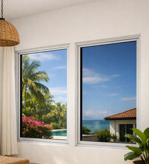 Ventanales con película térmica en una oficina
